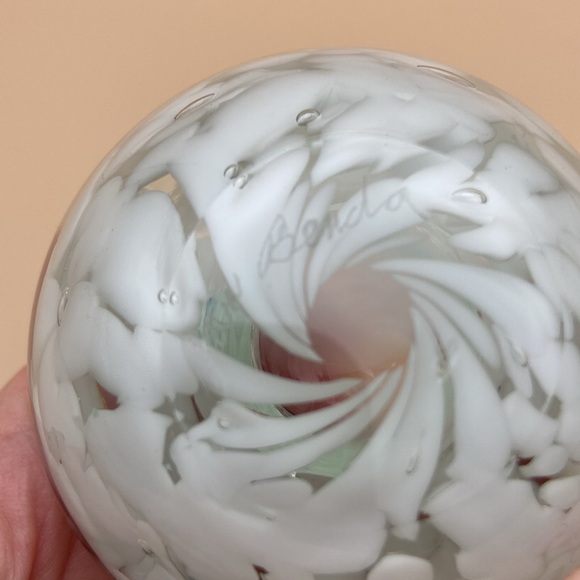 Jan Benda - Krystyna Glass Taper Candle Holder signed Set of 2 - Picture 5 of 13